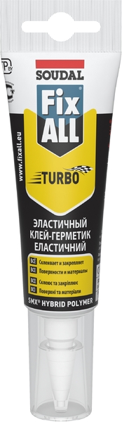 Гибридный клей-герметик FIX ALL TURBO 125 белый, 125 мл