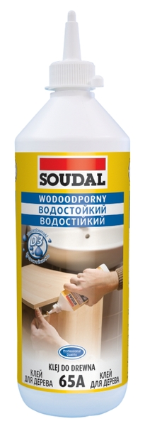 Водостойкий клей для дерева Soudal 65A, 750 мл